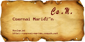 Csernai Marián névjegykártya